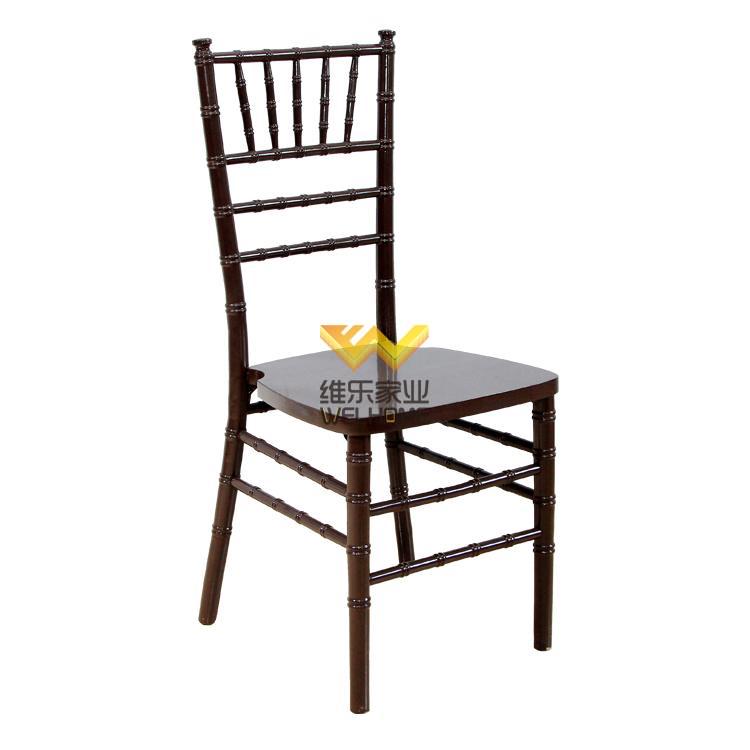 Wooden Dark Brown Stacking Chiavari Chair